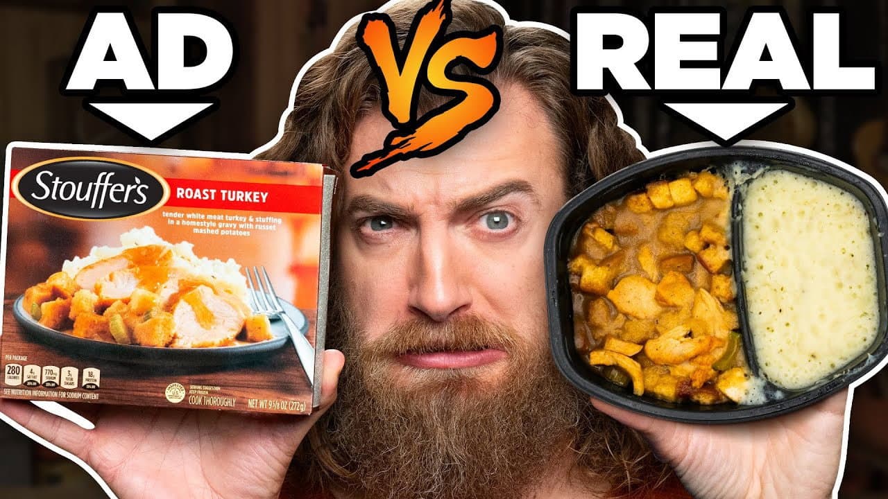 Still from Frozen Food Ads vs. Real Life Food (Test)