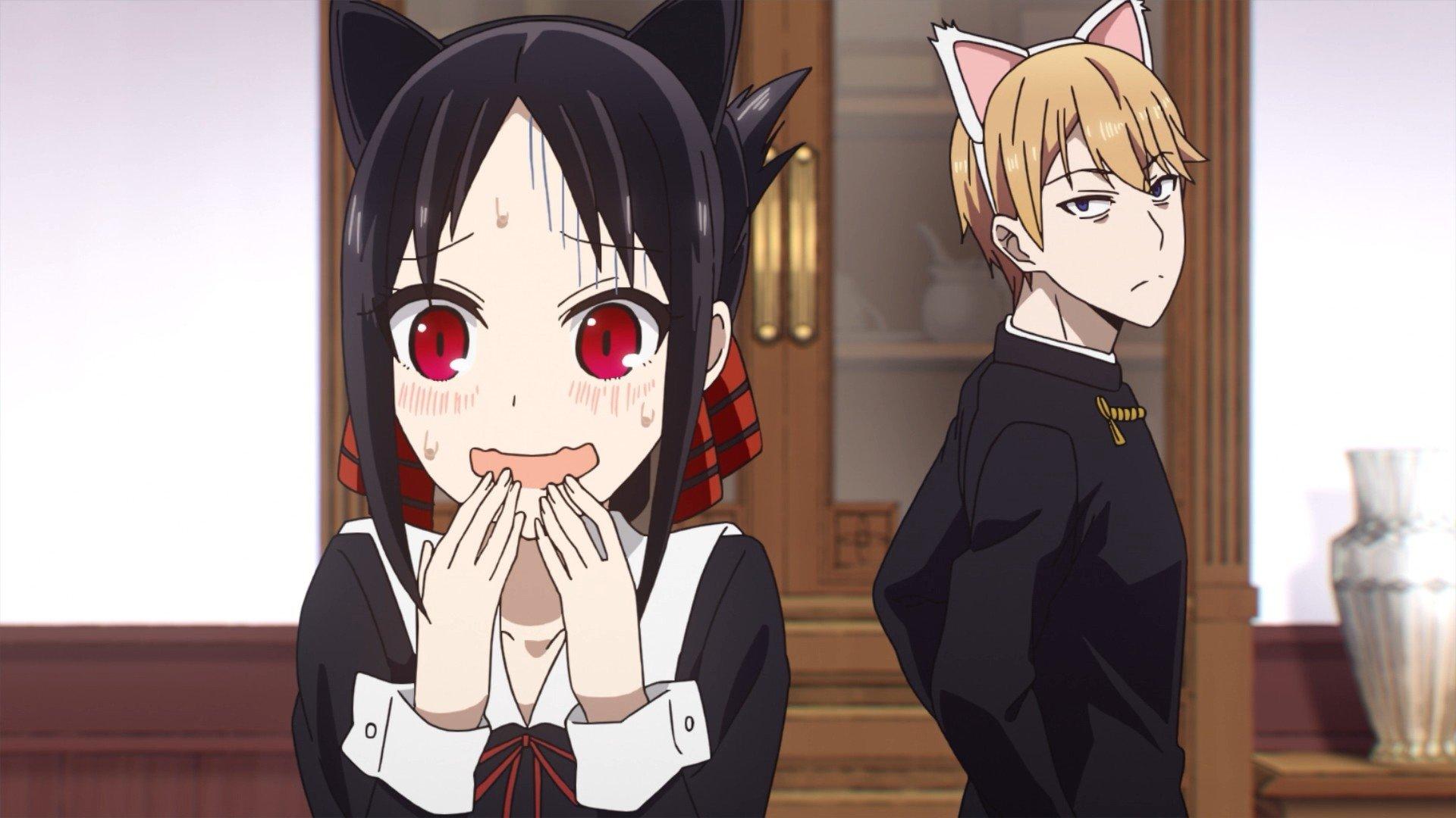Still from Kaguya Wants Affection / The Student Council Wants It to Be Said / Kaguya Wants Him to Send It / Miyuki Shirogane Wants to Talk