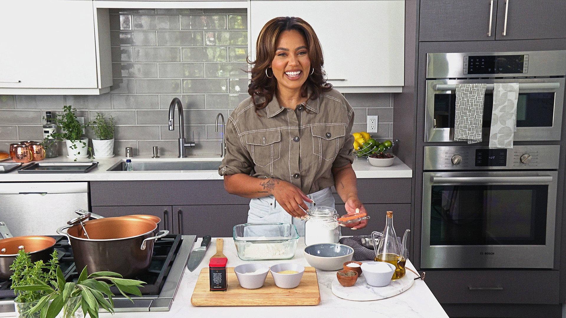 Still from Selena + Ayesha Curry