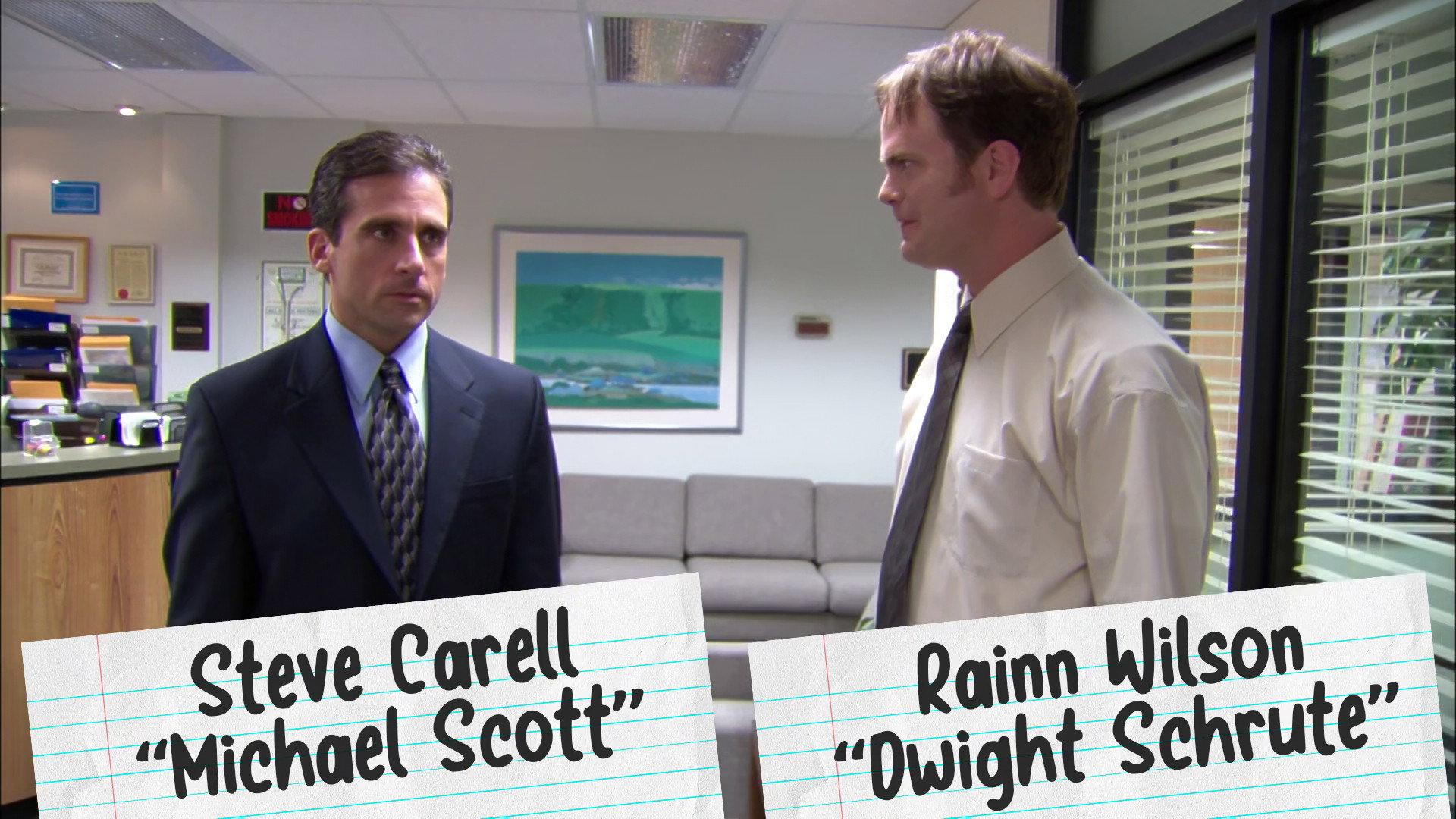 Still from Steve Carell and Rainn Wilson Set Tour