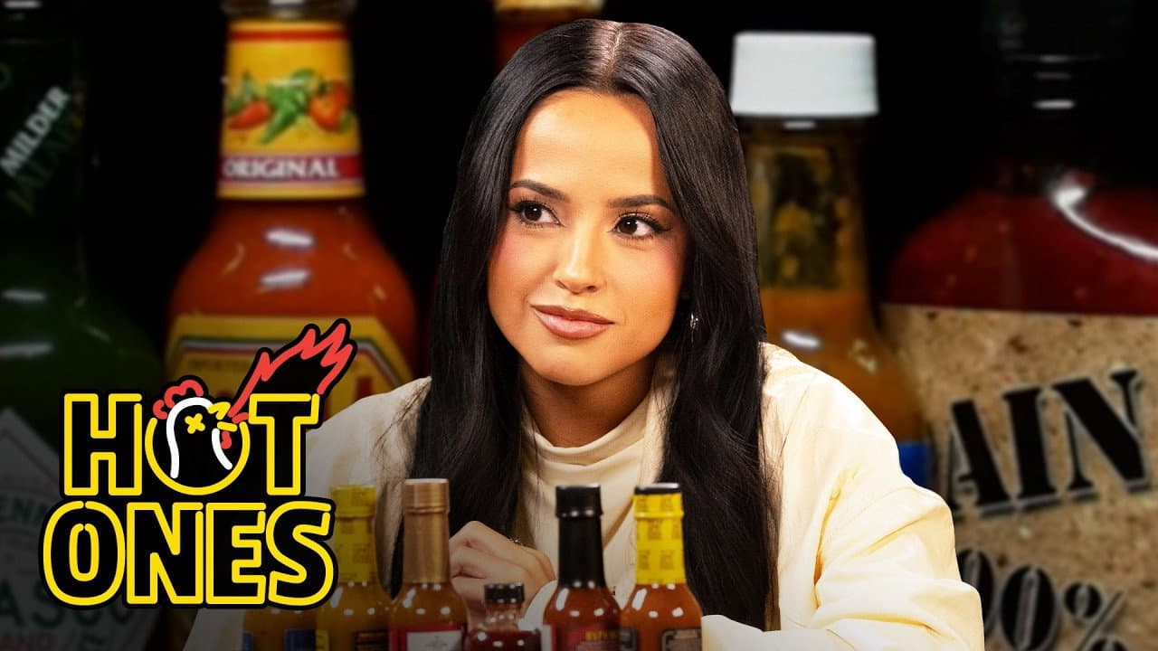 Still from Becky G Conquers the Heat While Eating Spicy Wings