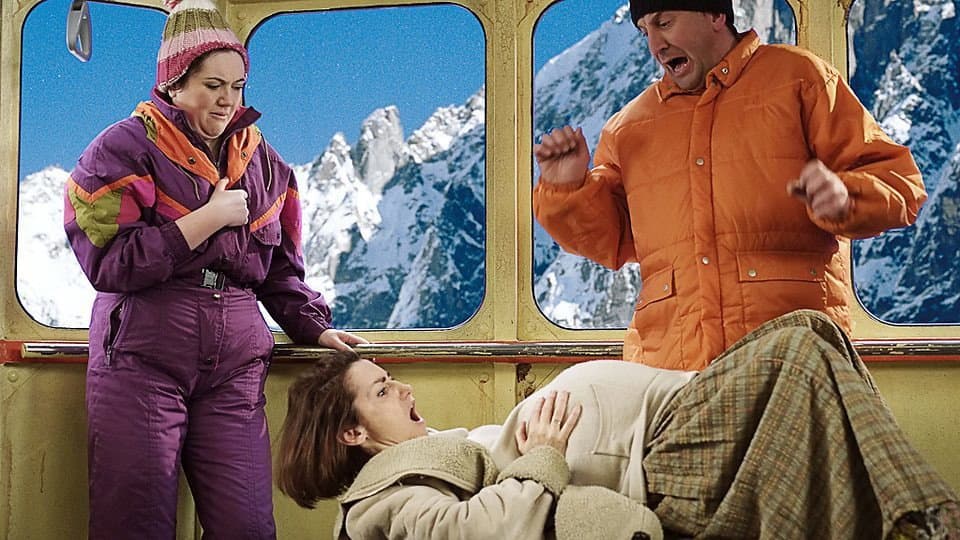 Still from Skiing