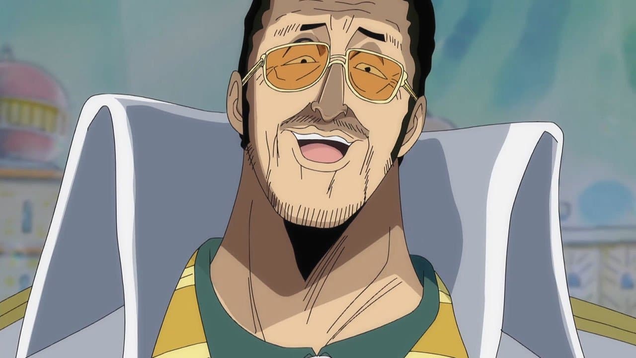 Still from No Escape!? Admiral Kizaru’s Light Speed Kick!!