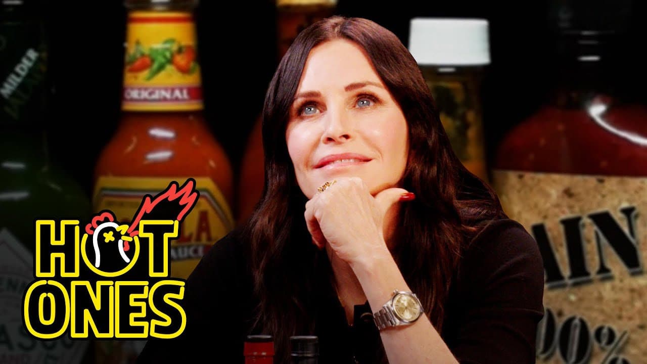 Still from Courteney Cox Becomes Friends With Spicy Wings