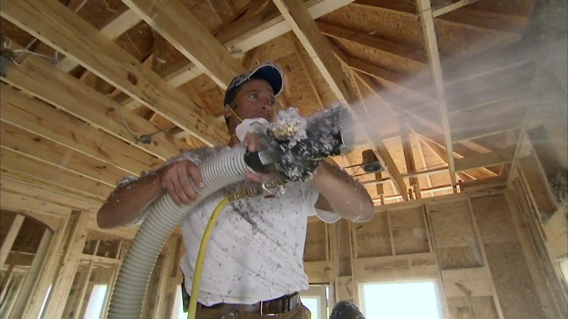 Still from Spray Insulation Technician