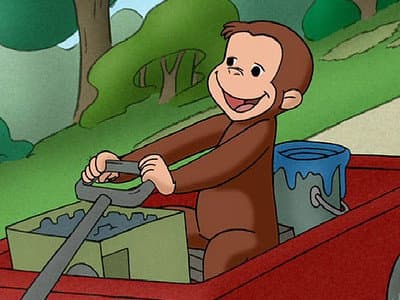 Still from George Fixes Betsy's Wagon