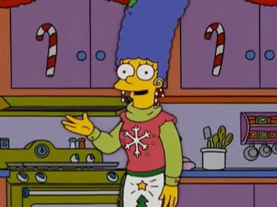 Still from The Simpsons' Christmas Message