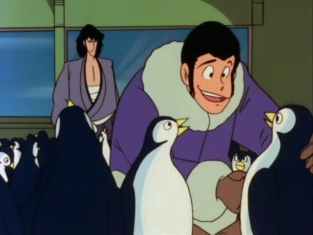 Still from Lupin's Big South Pole-North Pole Adventure