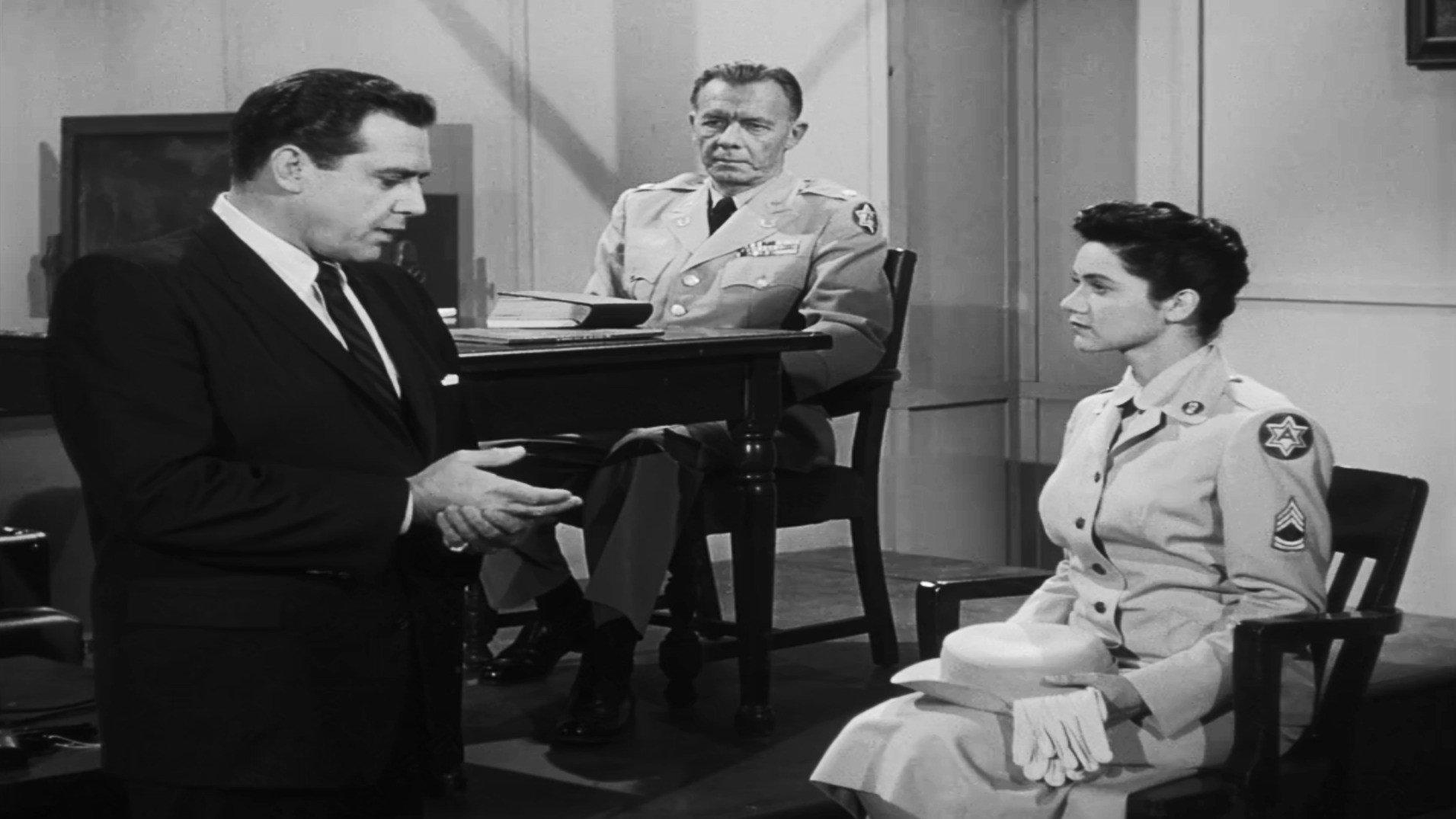 Still from The Case of the Sardonic Sergeant