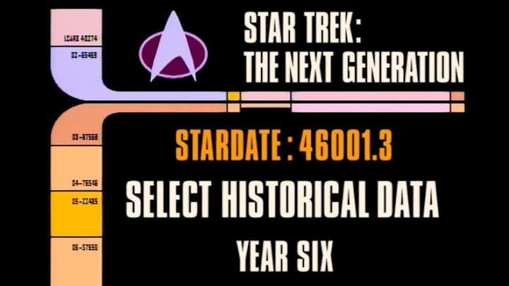 Still from Archival Mission Log: Year Six - Select Historical Data