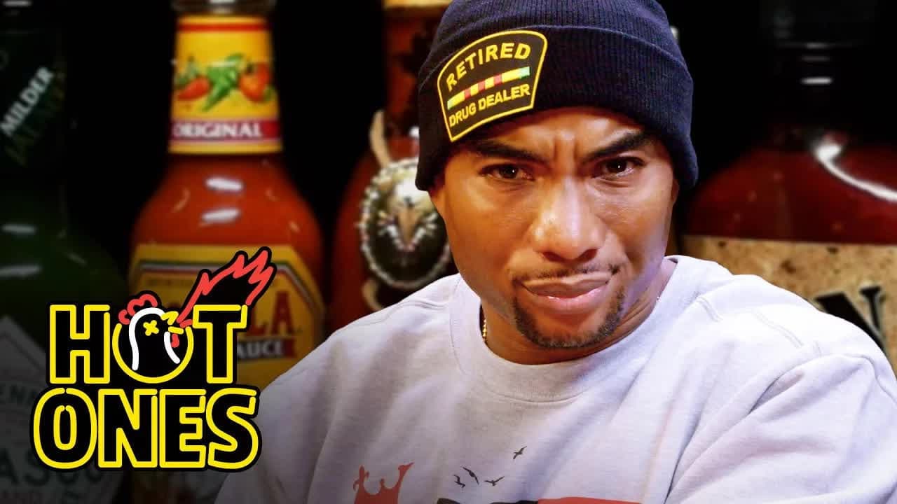 Still from Charlamagne Tha God Gets Heated Eating Spicy Wings