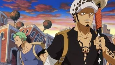 Still from Battle Starts! Luffy vs. the Mink Tribe!